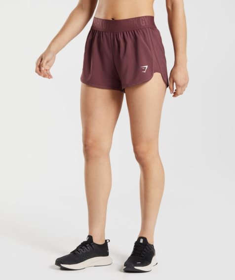 Gymshark Torna Loose Fit Női Rövidnadrág Sötétbarna | HU-T-935