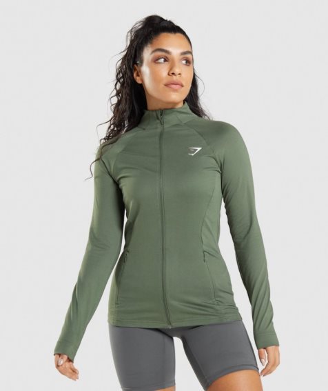 Gymshark Torna Női Kabát Olivazöld | HU-S-574
