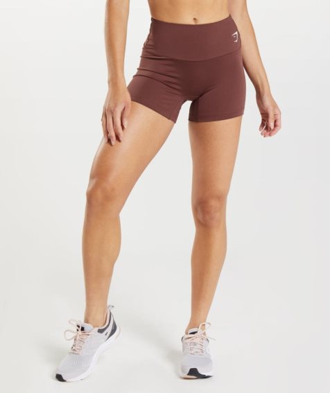 Gymshark Torna Női Rövidnadrág Sötétbarna | HU-G-153
