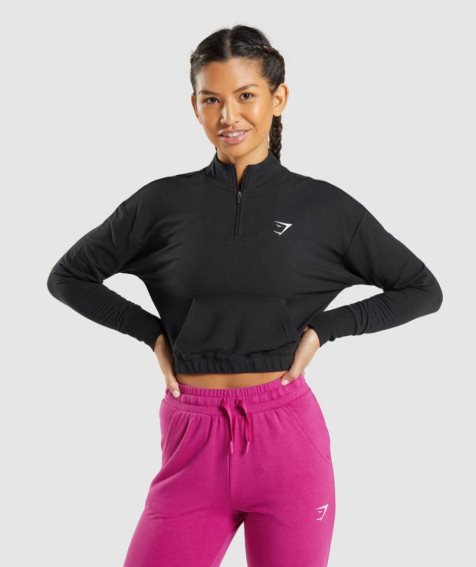Gymshark Torna Pippa Női Pulóverek Fekete | HU-K-712