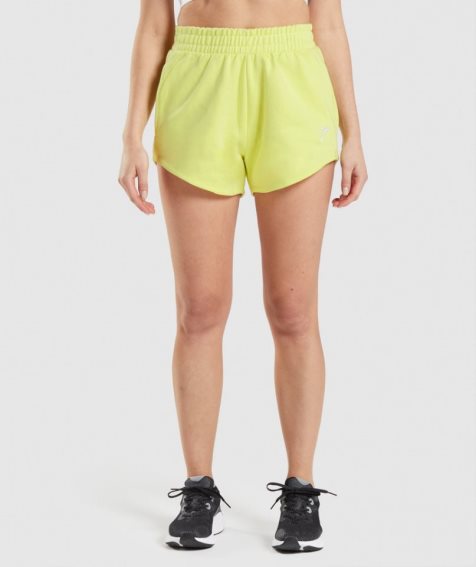 Gymshark Torna Sweat Női Rövidnadrág Sárga | HU-E-421