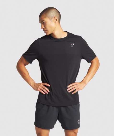 Gymshark Vital Férfi Póló Fekete | HU-J-439