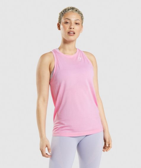 Gymshark Vital Seamless 2.0 Light Loose Női Ujjatlan Póló Rózsaszín | HU-C-357