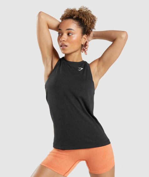 Gymshark Vital Seamless 2.0 Light Női Ujjatlan Póló Fekete | HU-F-267