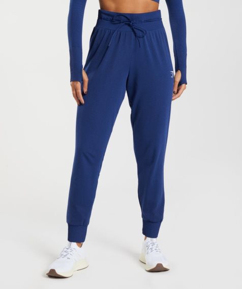 Gymshark Vital Seamless 2.0 Női Jogger Nadrág Kék | HU-O-584