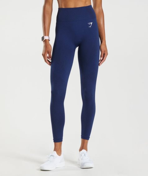 Gymshark Vital Seamless 2.0 Női Leggings Kék | HU-I-631