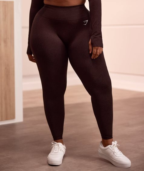 Gymshark Vital Seamless 2.0 Női Leggings Sötétbarna | HU-Q-764