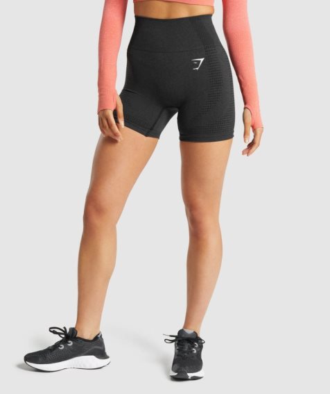 Gymshark Vital Seamless 2.0 Női Rövidnadrág Fekete | HU-A-781