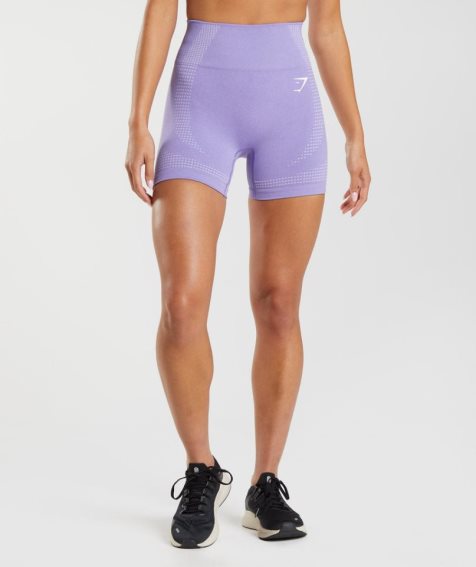 Gymshark Vital Seamless 2.0 Női Rövidnadrág Lila | HU-C-758