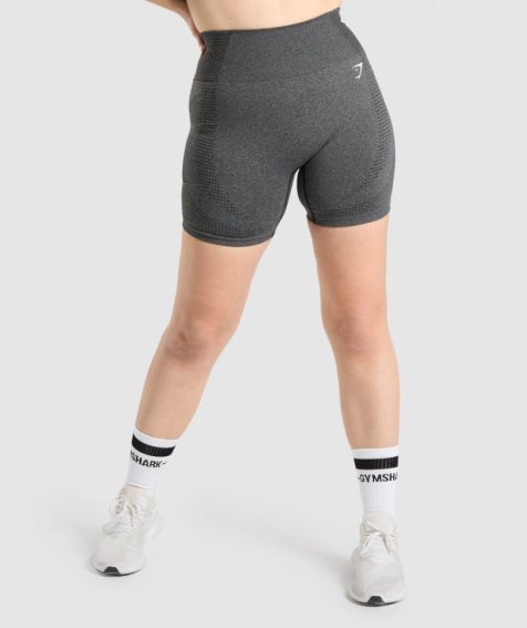 Gymshark Vital Seamless 2.0 Női Rövidnadrág Sötétszürke | HU-I-895