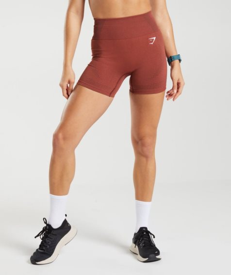 Gymshark Vital Seamless 2.0 Női Rövidnadrág Barna | HU-R-680