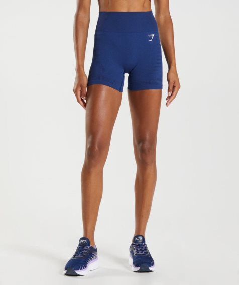 Gymshark Vital Seamless 2.0 Női Rövidnadrág Kék | HU-S-605