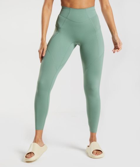 Gymshark Whitney Everyday Pocket Női Leggings Zöld | HU-J-658