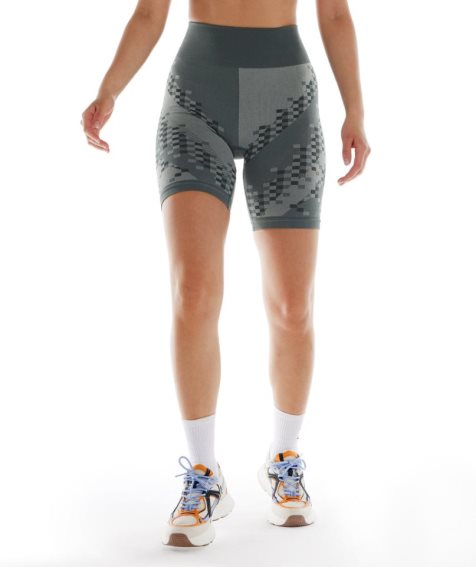 Gymshark Wtflex Cyborg Seamless Cycling Női Rövidnadrág Szürke | HU-I-021