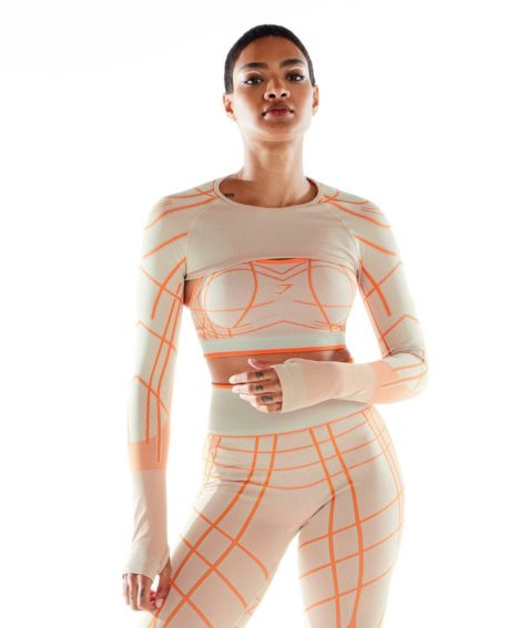 Gymshark Wtflex Linear Seamless Long Sleeve Shrug Női Pulóverek Narancssárga | HU-W-215