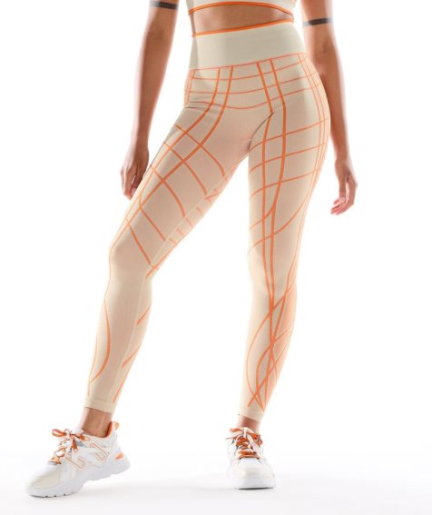 Gymshark Wtflex Linear Seamless Női Leggings Narancssárga | HU-H-703