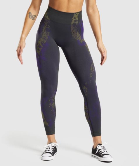 Gymshark Wtflex Seamless Női Leggings Lila | HU-B-485