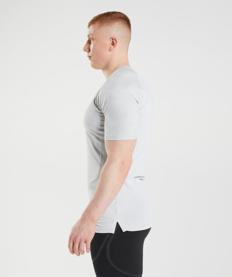 Gymshark 315 Férfi Póló Világos Szürke | HU-P-361