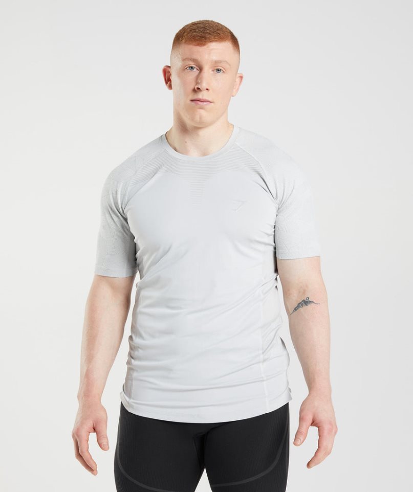 Gymshark 315 Férfi Póló Világos Szürke | HU-P-361