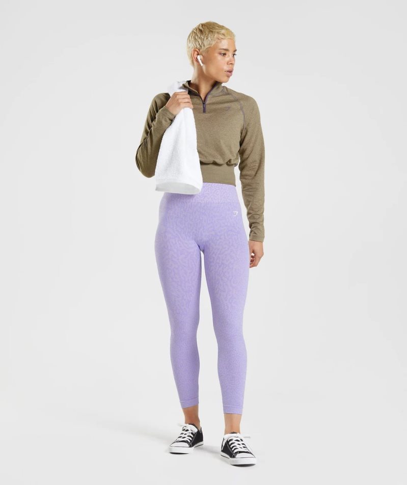 Gymshark 315 Long Sleeve Warmup Top Női Pulóverek Barna | HU-I-382