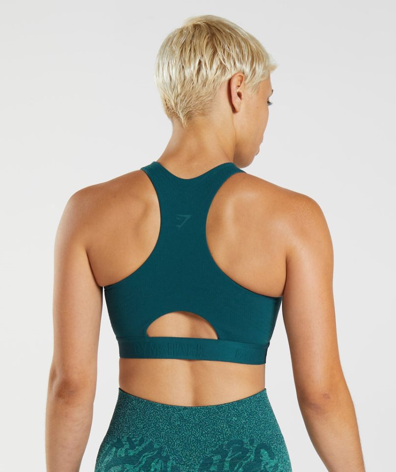 Gymshark 315 Performance High Neck Női Sportmelltartó Türkiz | HU-B-361