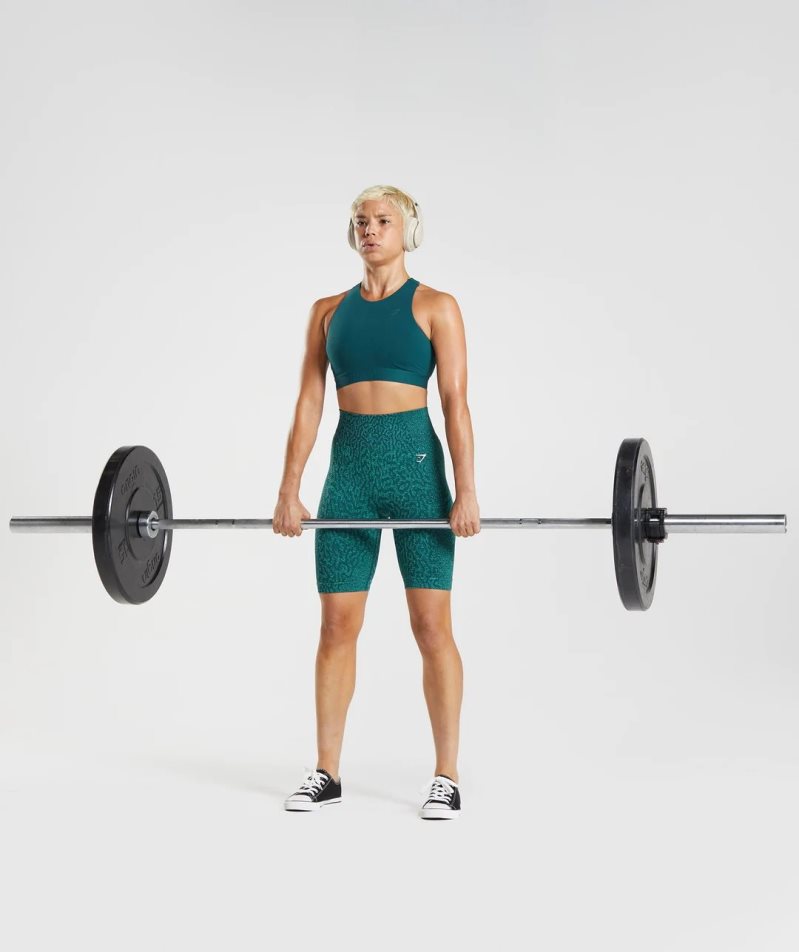 Gymshark 315 Performance High Neck Női Sportmelltartó Türkiz | HU-B-361