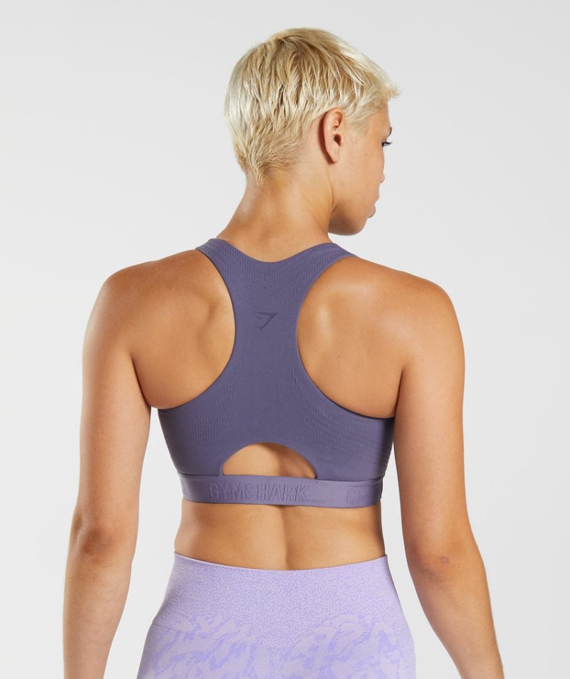 Gymshark 315 Performance High Neck Női Sportmelltartó Lila | HU-L-084