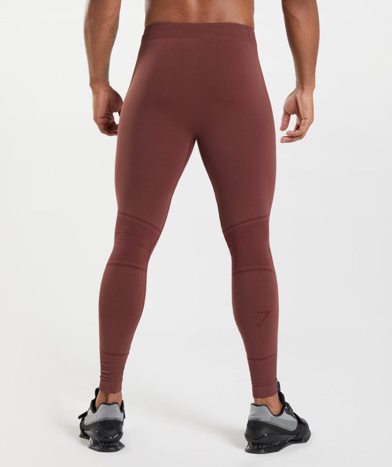Gymshark 315 Seamless Férfi Leggings Bordó | HU-X-815
