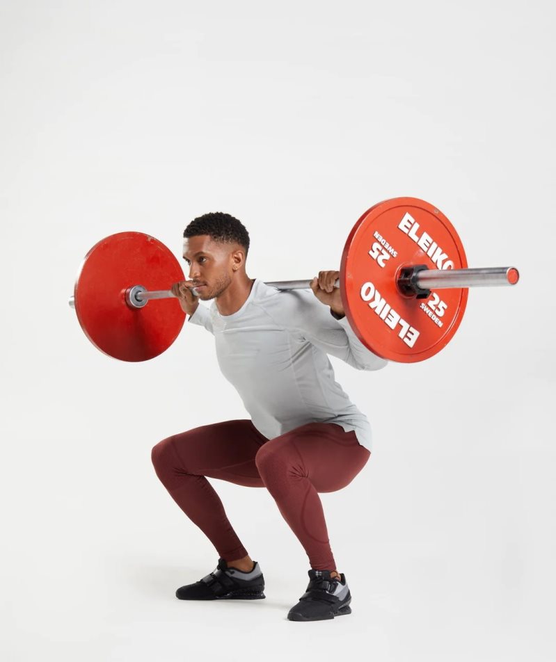 Gymshark 315 Seamless Férfi Leggings Bordó | HU-X-815