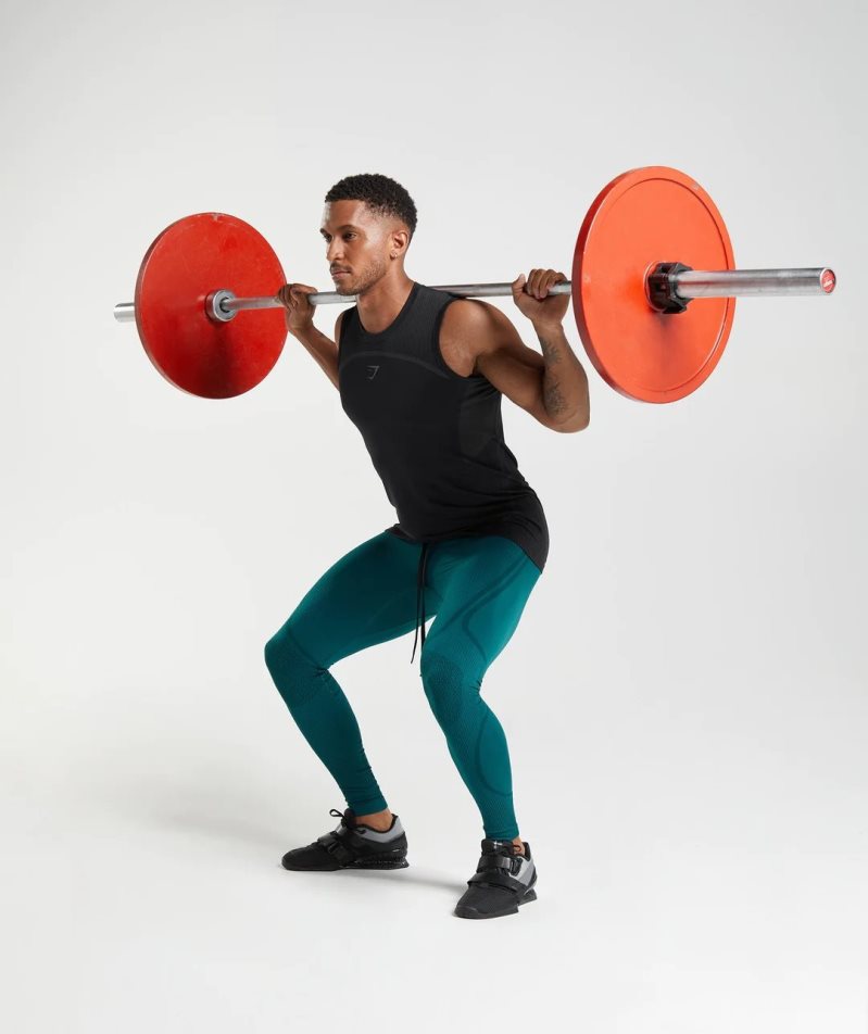 Gymshark 315 Seamless Férfi Leggings Türkiz | HU-F-514