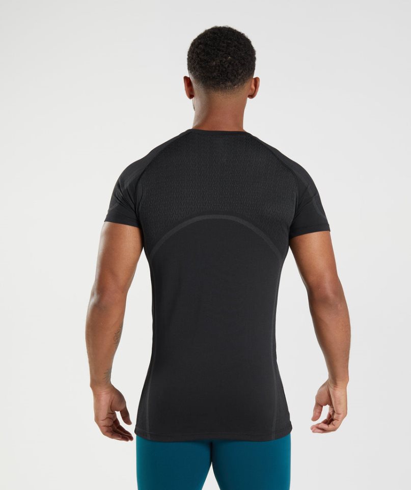 Gymshark 315 Seamless Férfi Póló Fekete | HU-F-785
