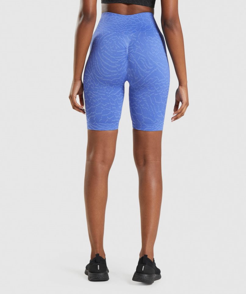Gymshark Adapt Animal Seamless Cycling Női Rövidnadrág Kék | HU-K-563