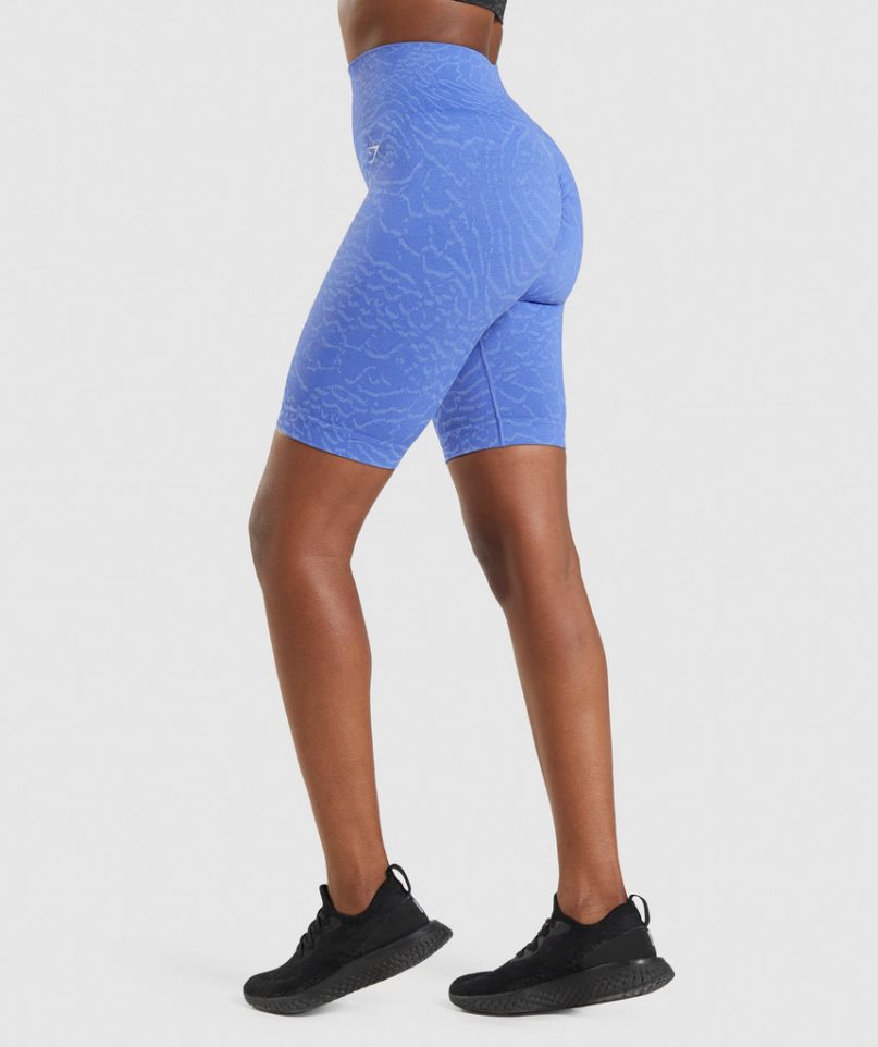 Gymshark Adapt Animal Seamless Cycling Női Rövidnadrág Kék | HU-K-563