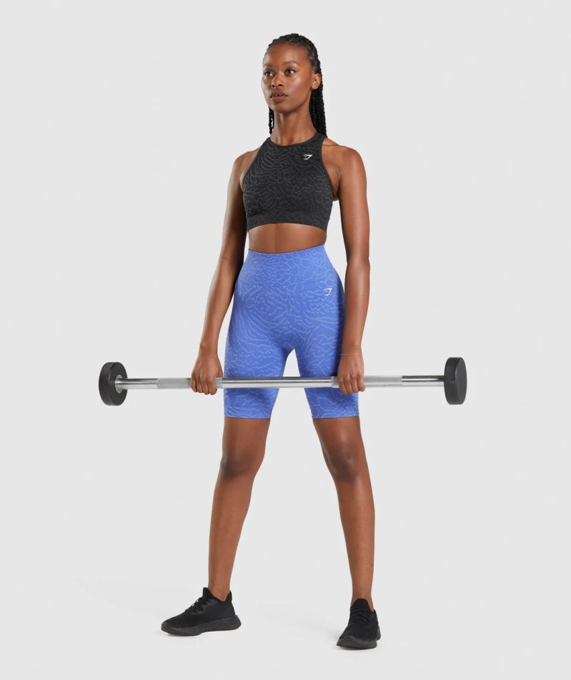 Gymshark Adapt Animal Seamless Cycling Női Rövidnadrág Kék | HU-K-563