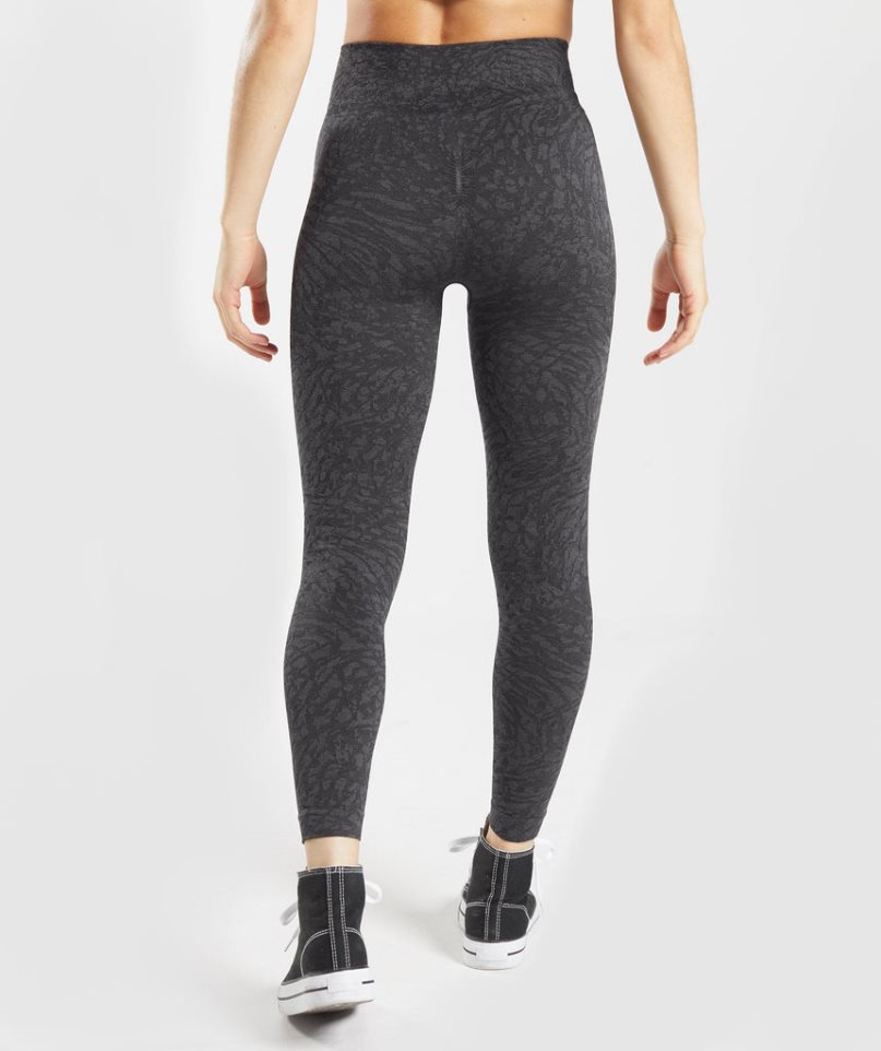 Gymshark Adapt Animal Seamless Női Leggings Fekete | HU-A-705
