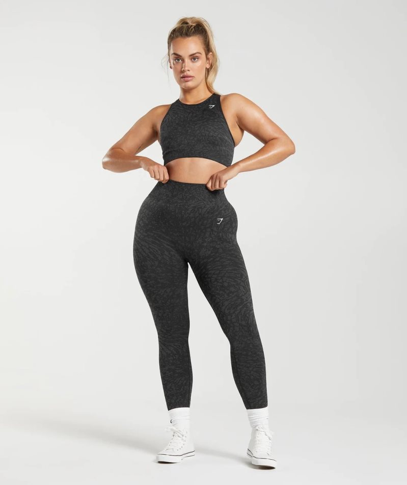 Gymshark Adapt Animal Seamless Női Leggings Fekete | HU-A-705