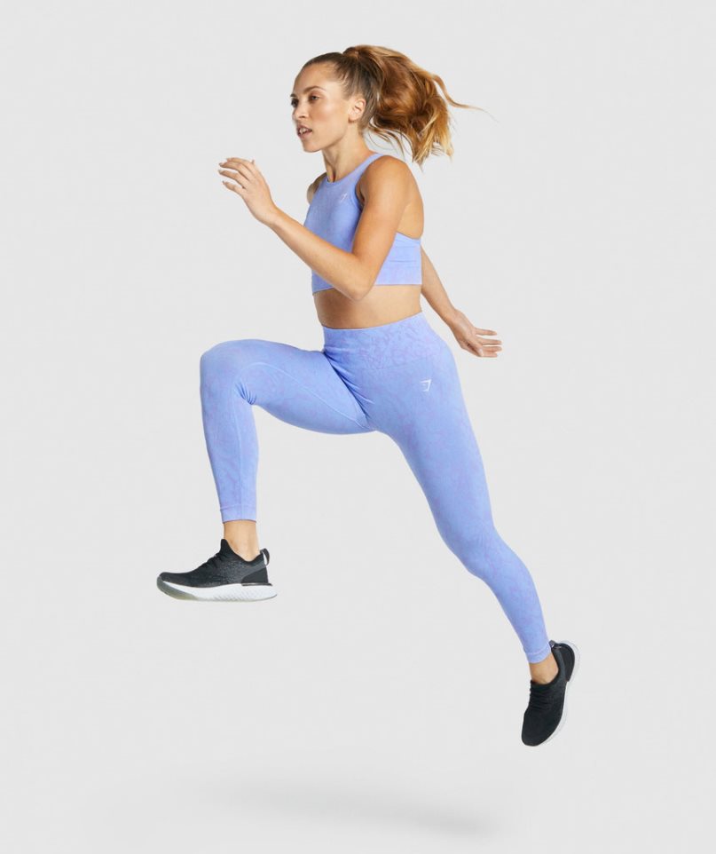 Gymshark Adapt Animal Seamless Női Leggings Világos Kék | HU-A-971