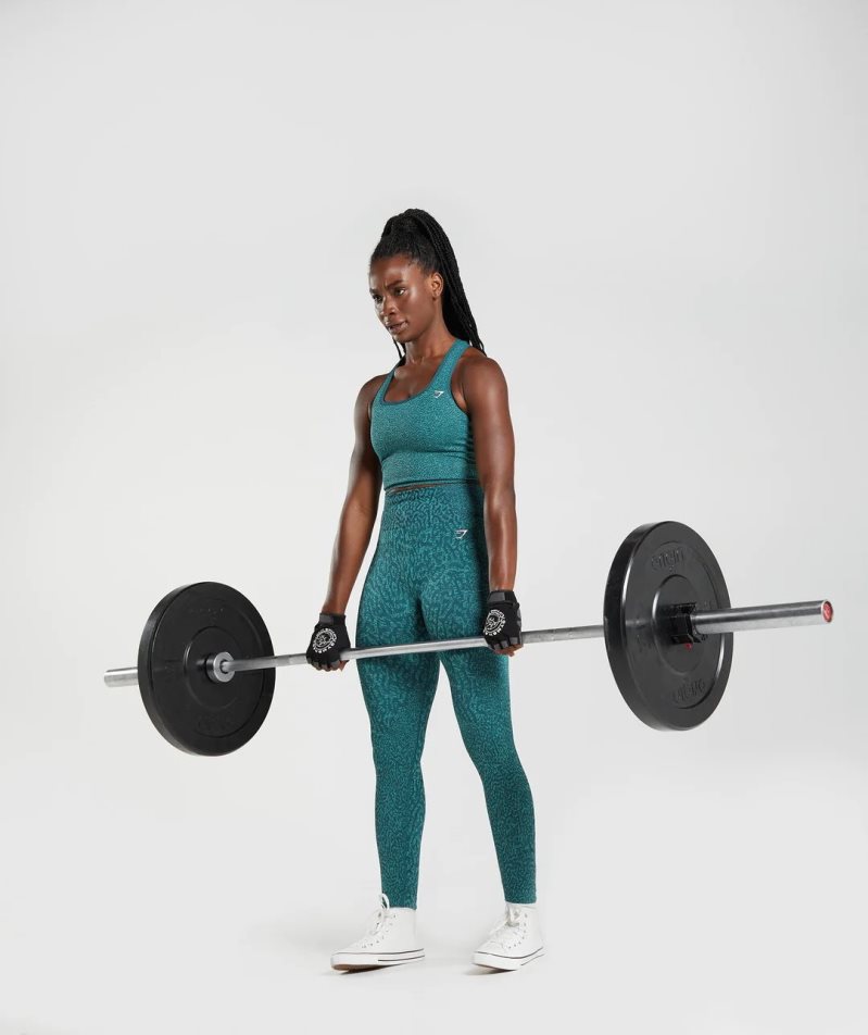 Gymshark Adapt Animal Seamless Női Leggings Türkiz | HU-F-793