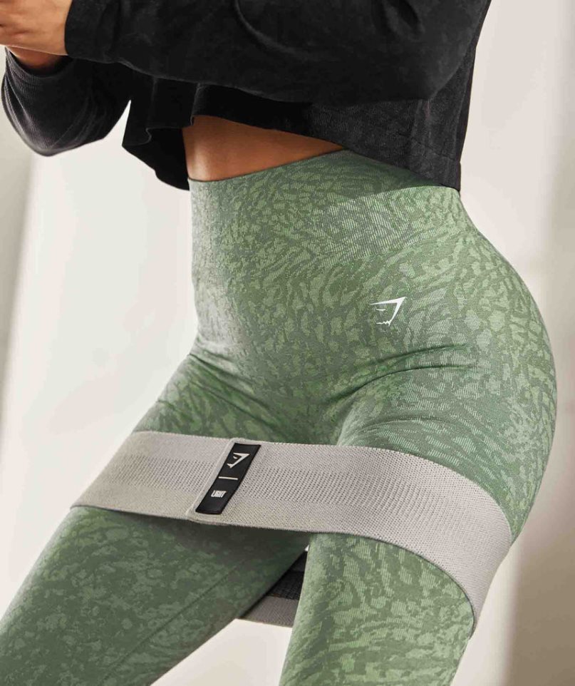 Gymshark Adapt Animal Seamless Női Leggings Zöld | HU-J-146