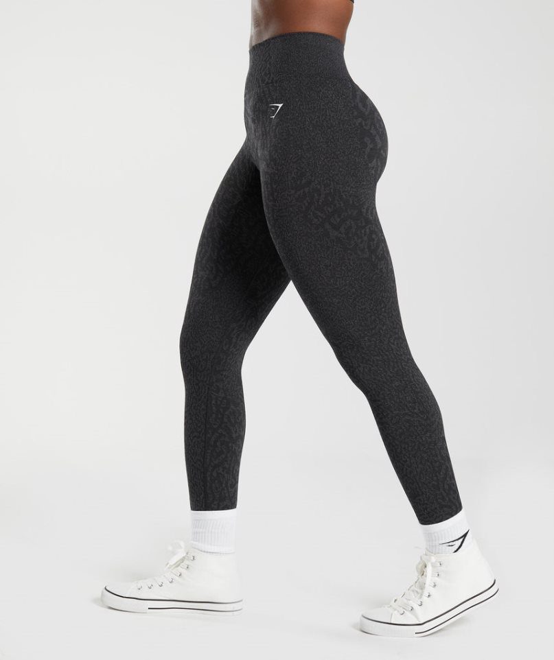 Gymshark Adapt Animal Seamless Női Leggings Fekete | HU-K-140
