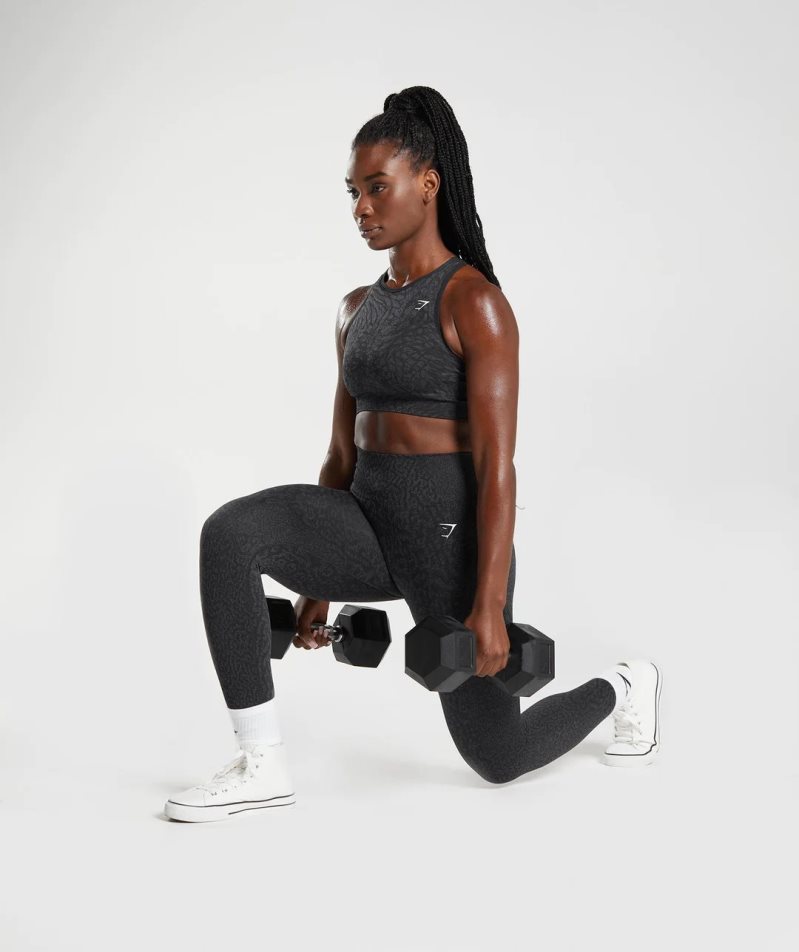 Gymshark Adapt Animal Seamless Női Leggings Fekete | HU-K-140