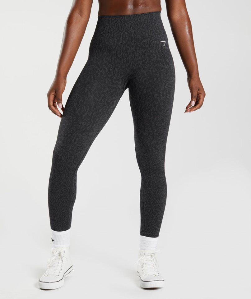 Gymshark Adapt Animal Seamless Női Leggings Fekete | HU-K-140