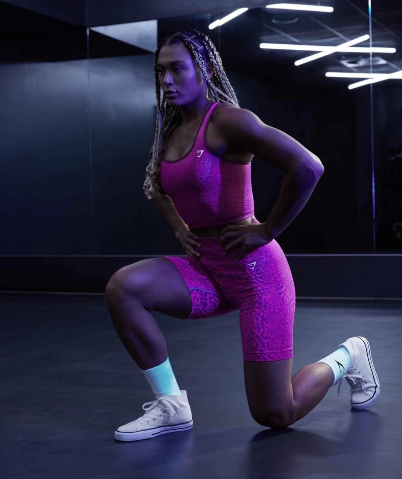 Gymshark Adapt Animal Seamless Női Leggings Piros | HU-T-176