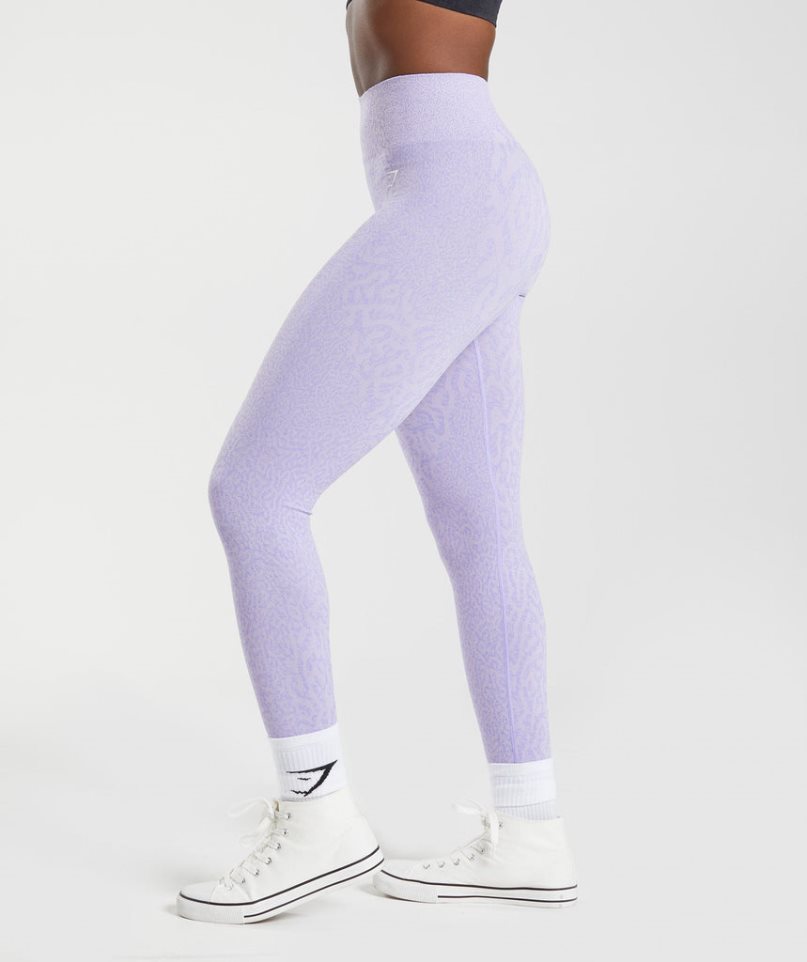 Gymshark Adapt Animal Seamless Női Leggings Levendula | HU-T-359