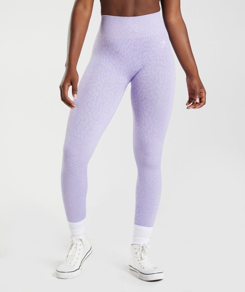 Gymshark Adapt Animal Seamless Női Leggings Levendula | HU-T-359