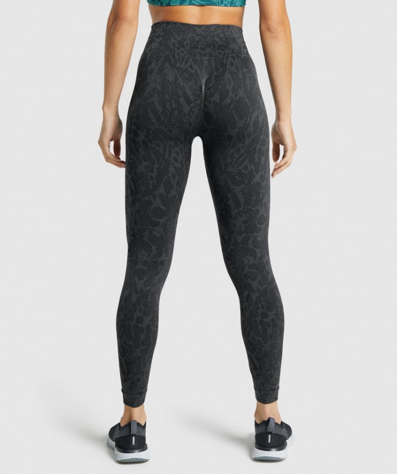 Gymshark Adapt Animal Seamless Női Leggings Fekete | HU-X-016