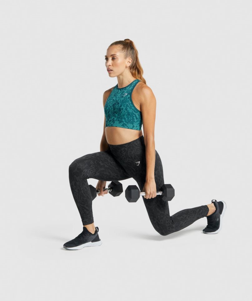 Gymshark Adapt Animal Seamless Női Leggings Fekete | HU-X-016