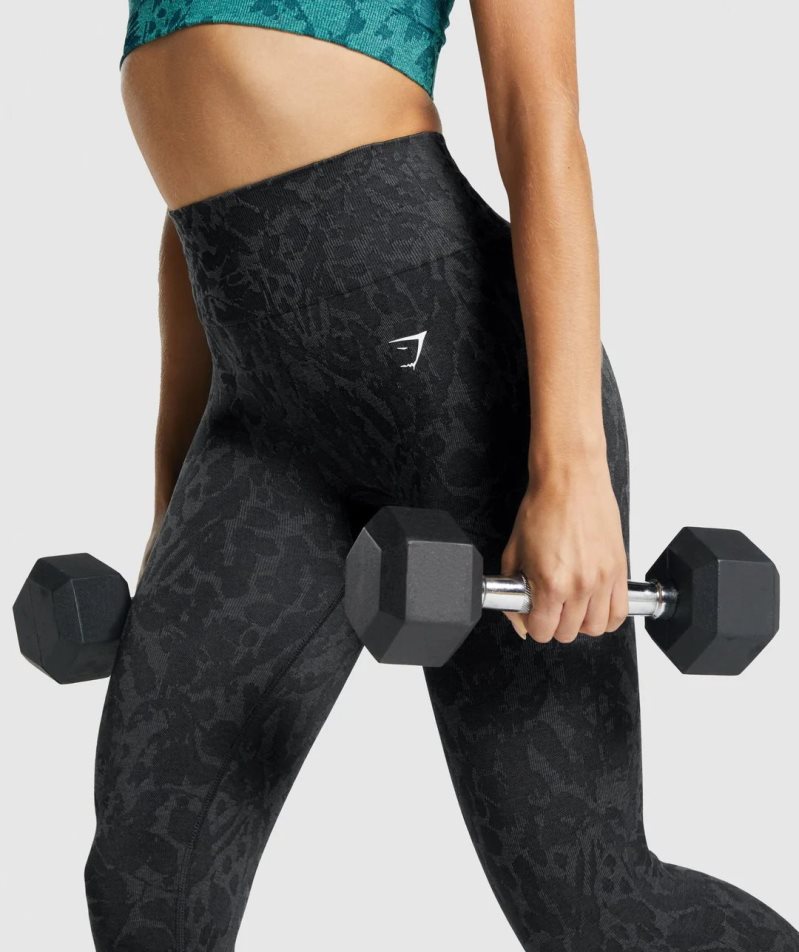 Gymshark Adapt Animal Seamless Női Leggings Fekete | HU-X-016