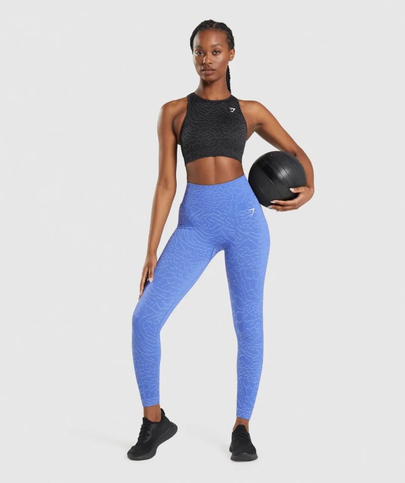 Gymshark Adapt Animal Seamless Női Leggings Kék | HU-X-741