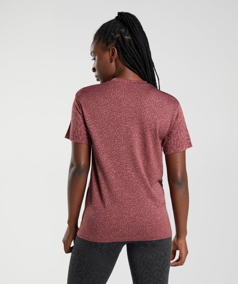 Gymshark Adapt Animal Seamless Női Póló Rózsaszín | HU-C-734